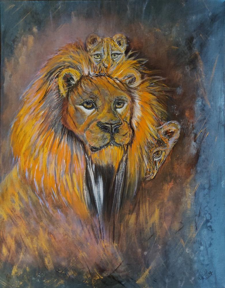 Protection (Lion and cubs)